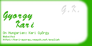 gyorgy kari business card